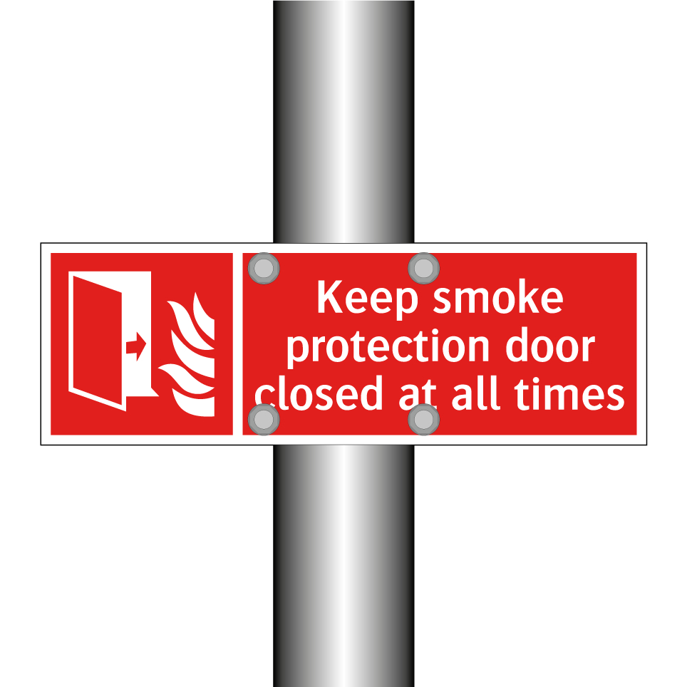 Keep smoke protection door closed at all times