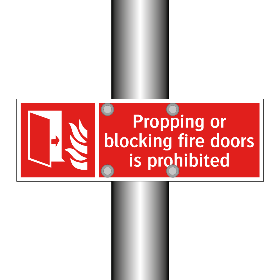 Propping or blocking fire doors is prohibited