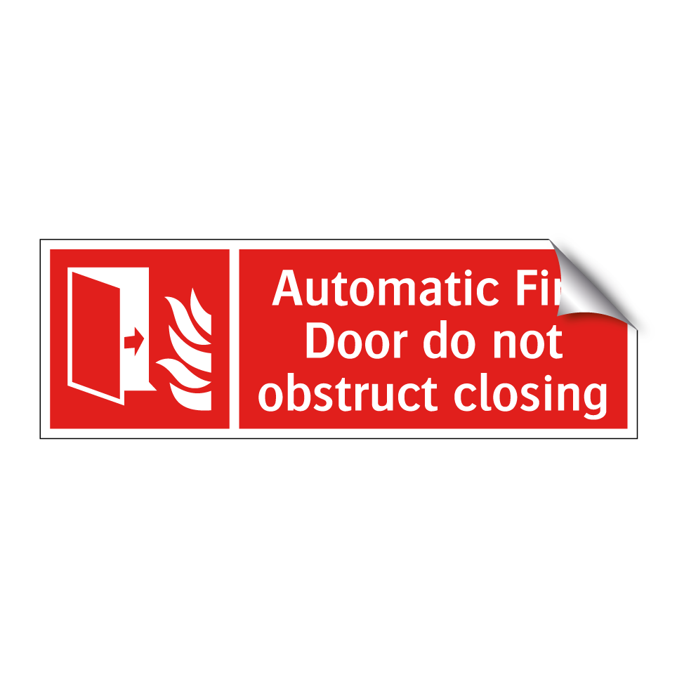 Automatic Fire Door do not obstruct closing