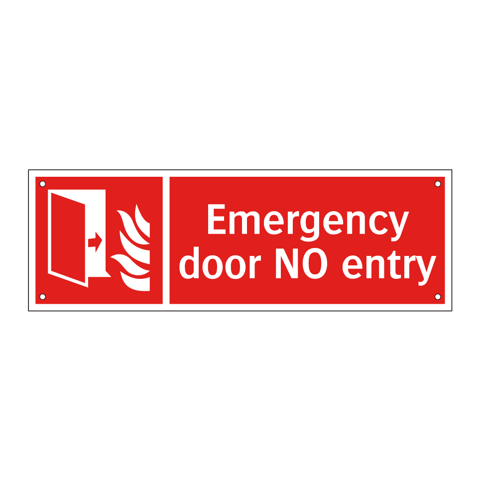 Emergency door NO entry