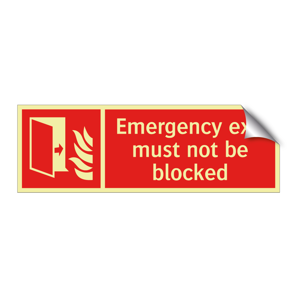 Emergency exit must not be blocked