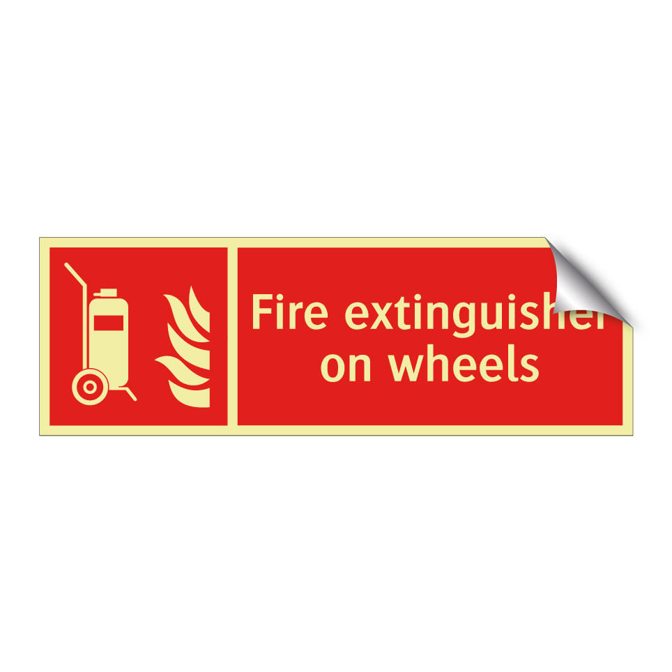Fire extinguisher on wheels