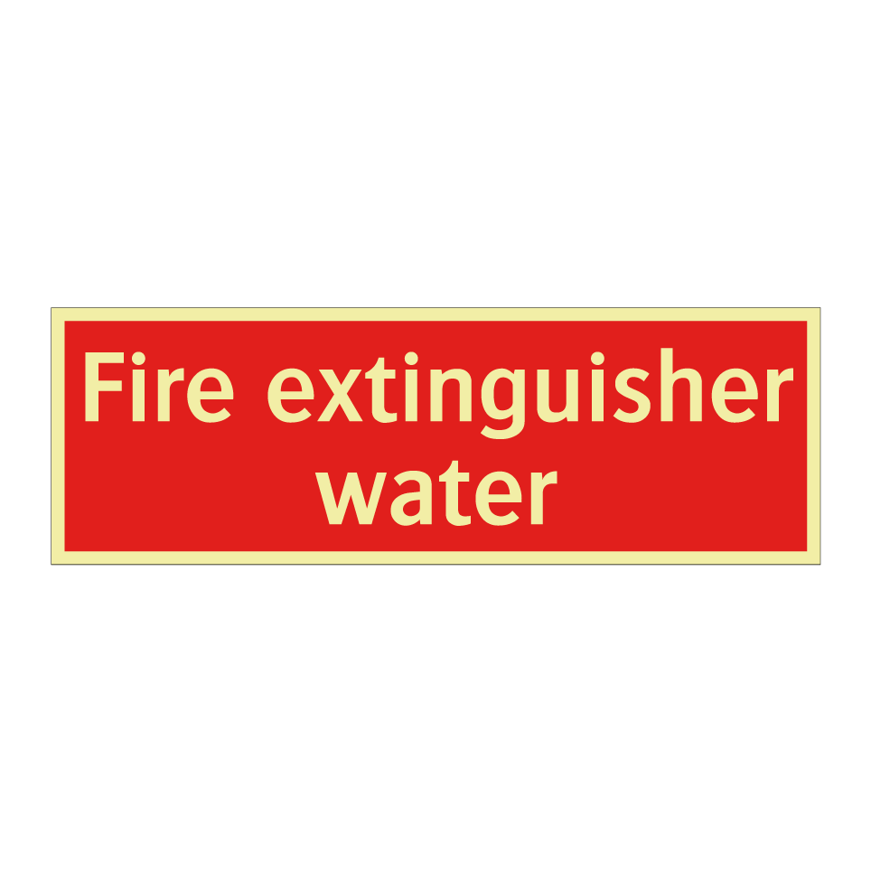 Fire extinguisher water