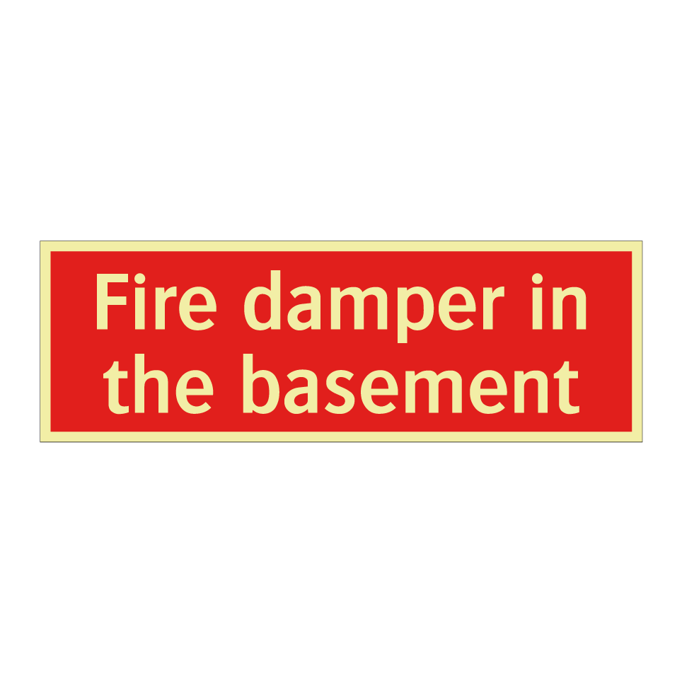Fire damper in the basement