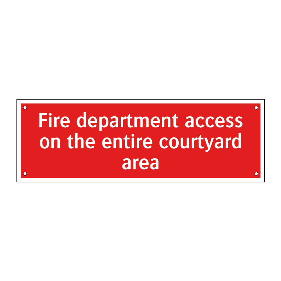 Fire department access on the entire courtyard area