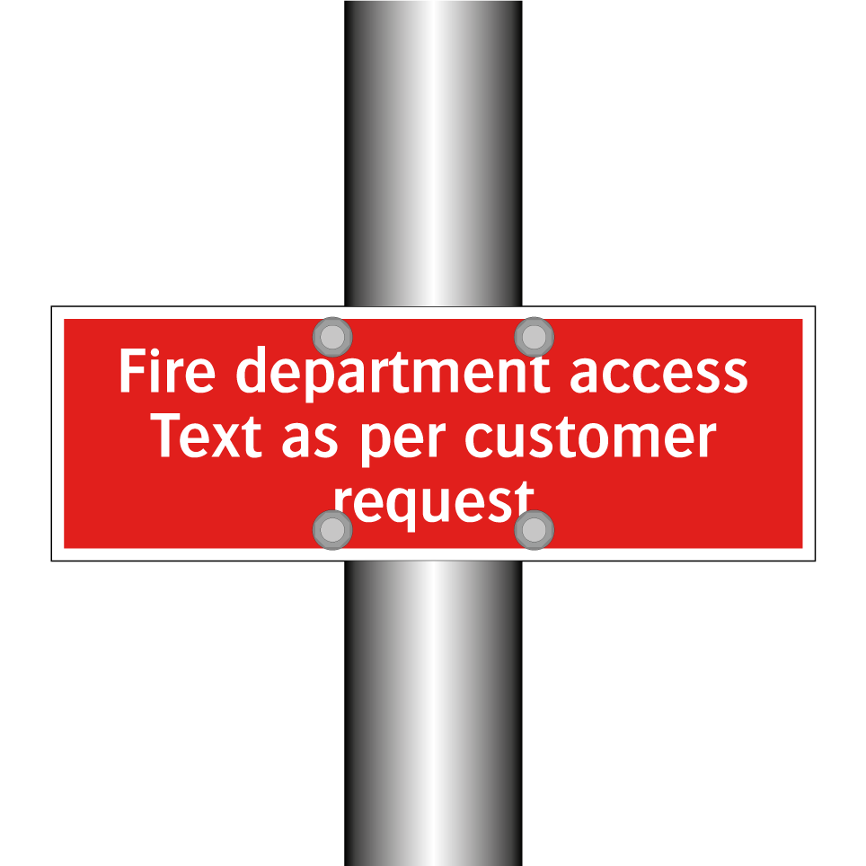 Fire department access Text as per customer request