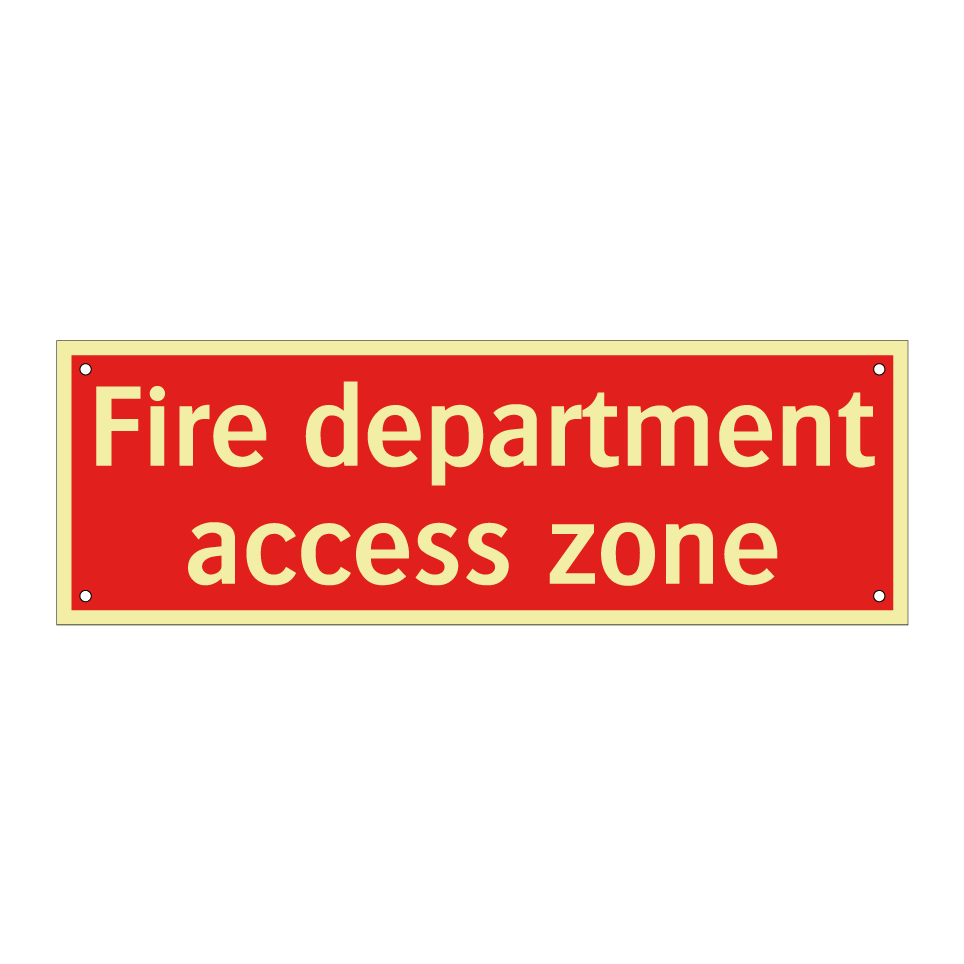Fire department access zone