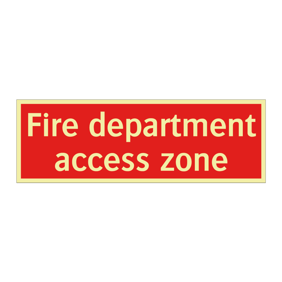 Fire department access zone