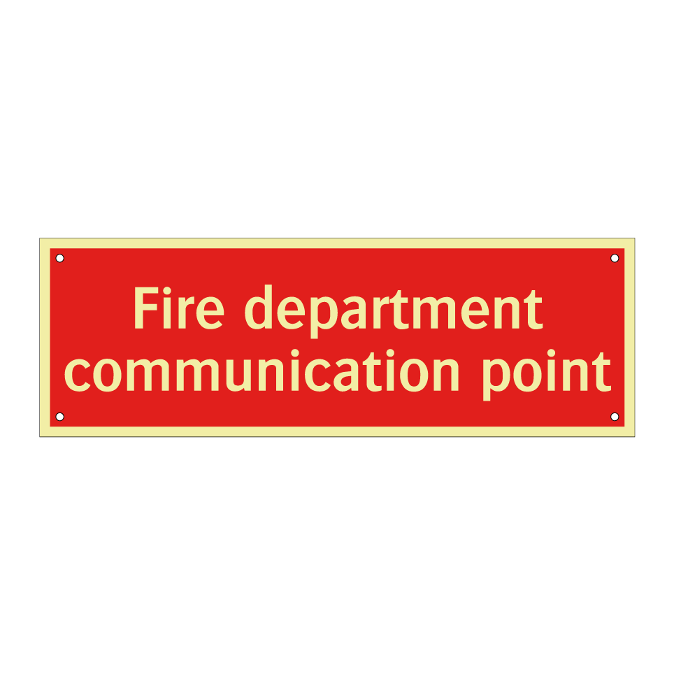 Fire department communication point