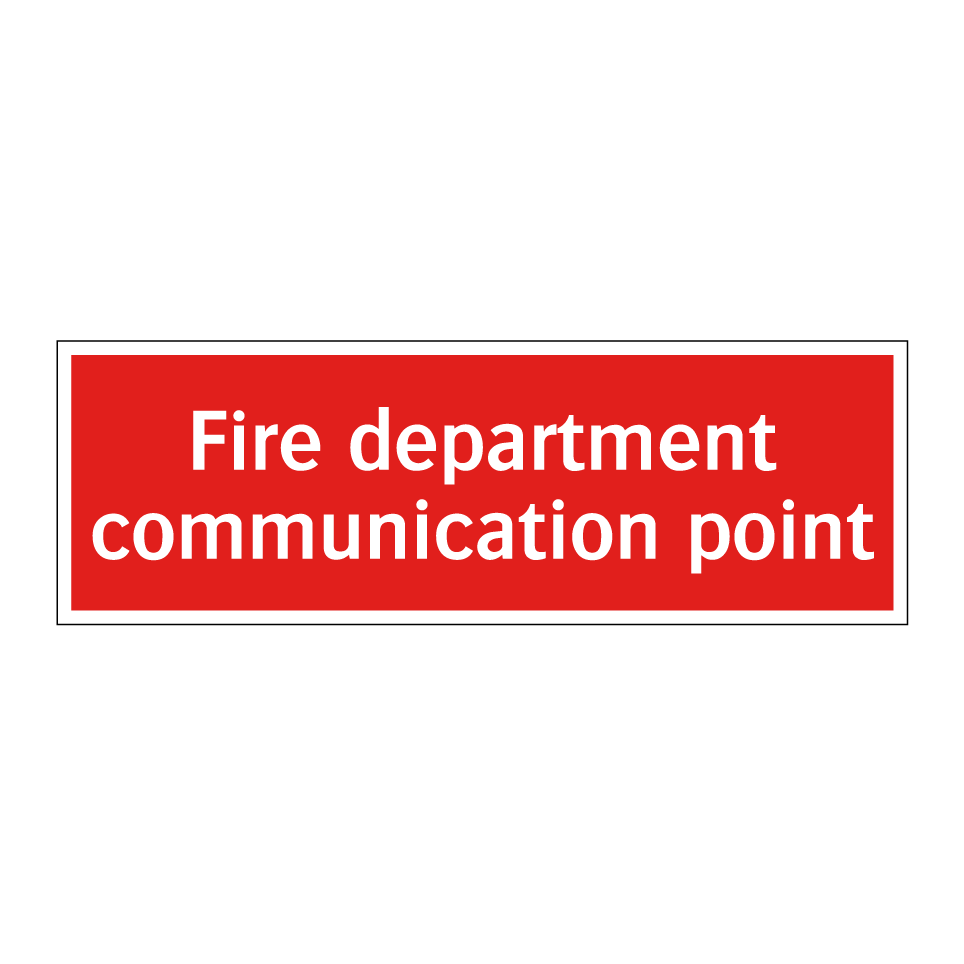 Fire department communication point