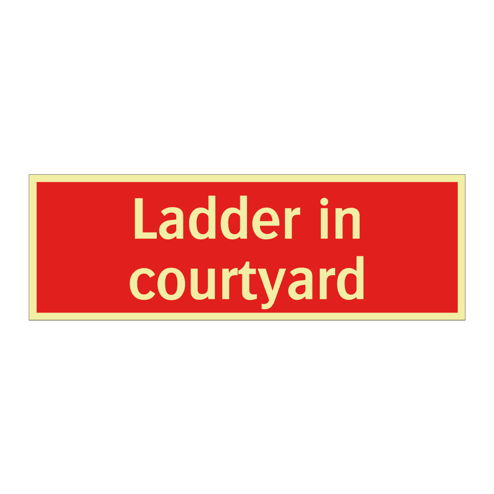 Ladder in courtyard