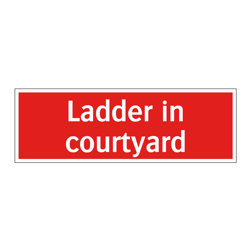Ladder in courtyard