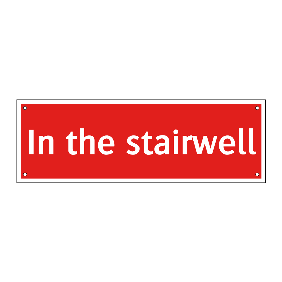 In the stairwell