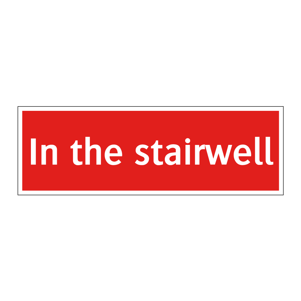 In the stairwell