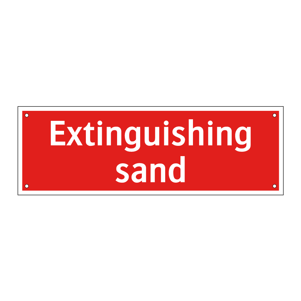 Extinguishing sand
