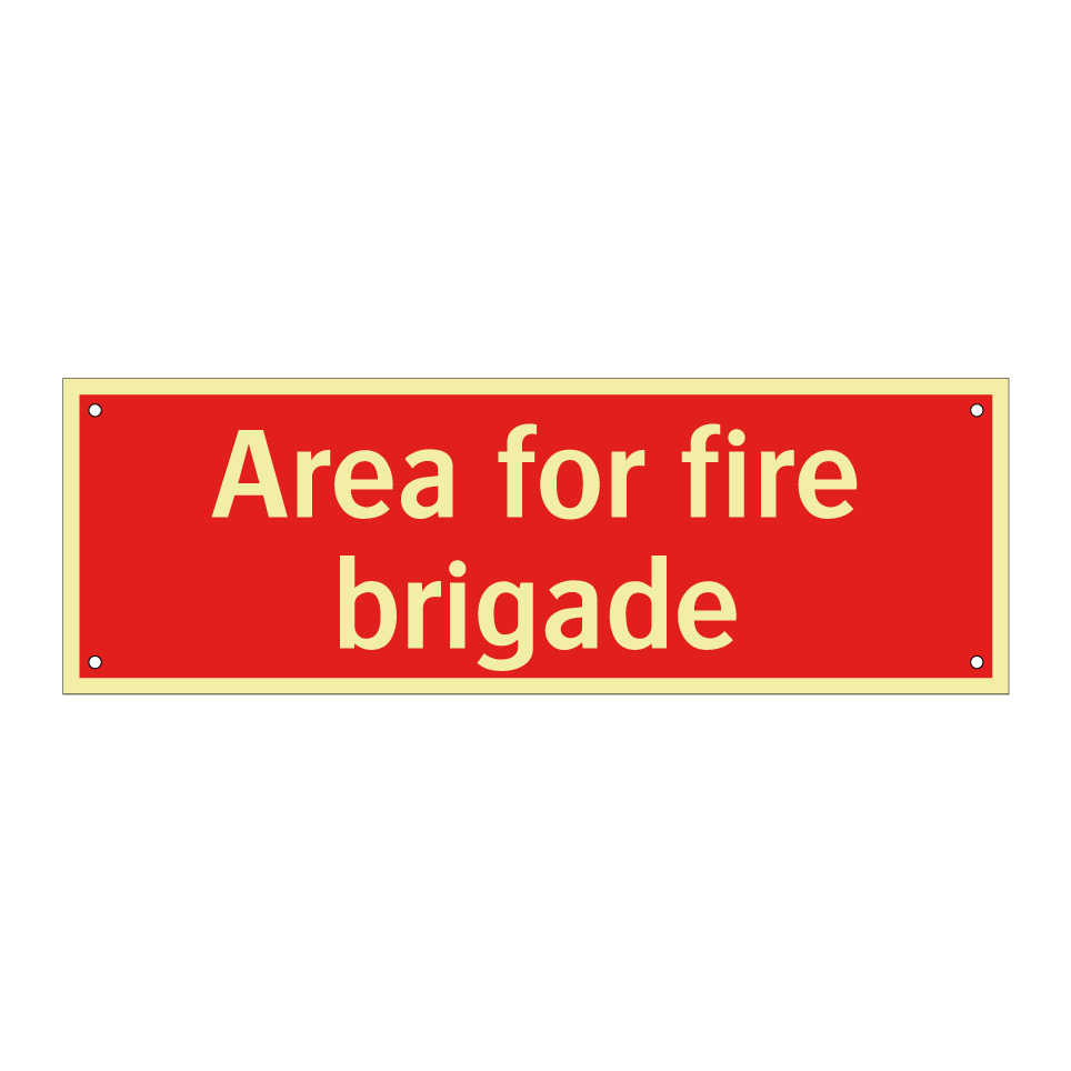 Area for fire brigade
