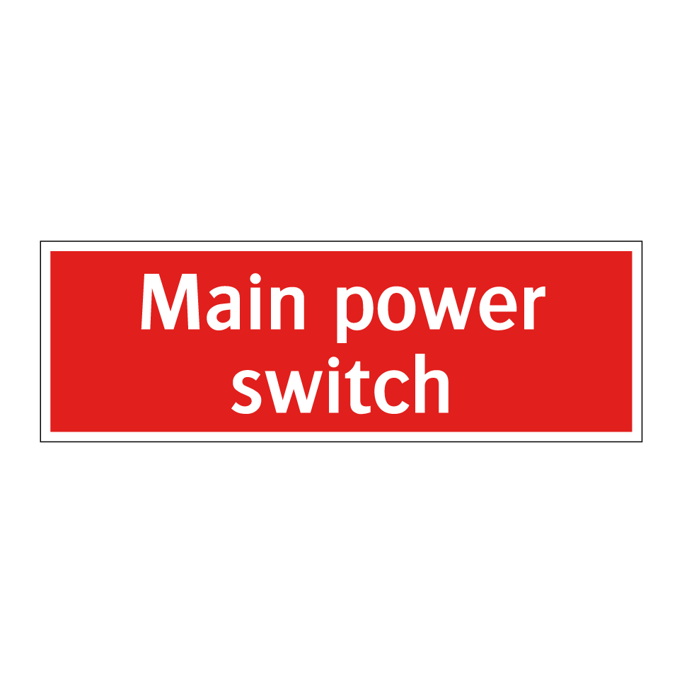Main power switch
