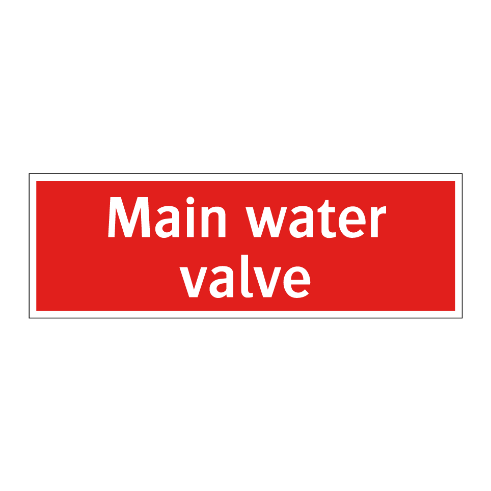 Main water valve