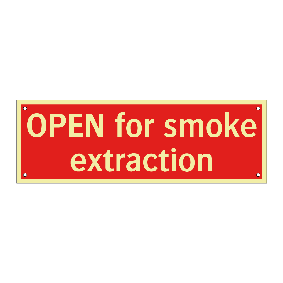 OPEN for smoke extraction