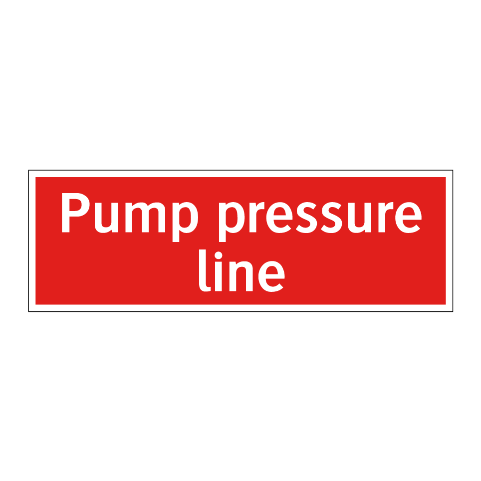 Pump pressure line