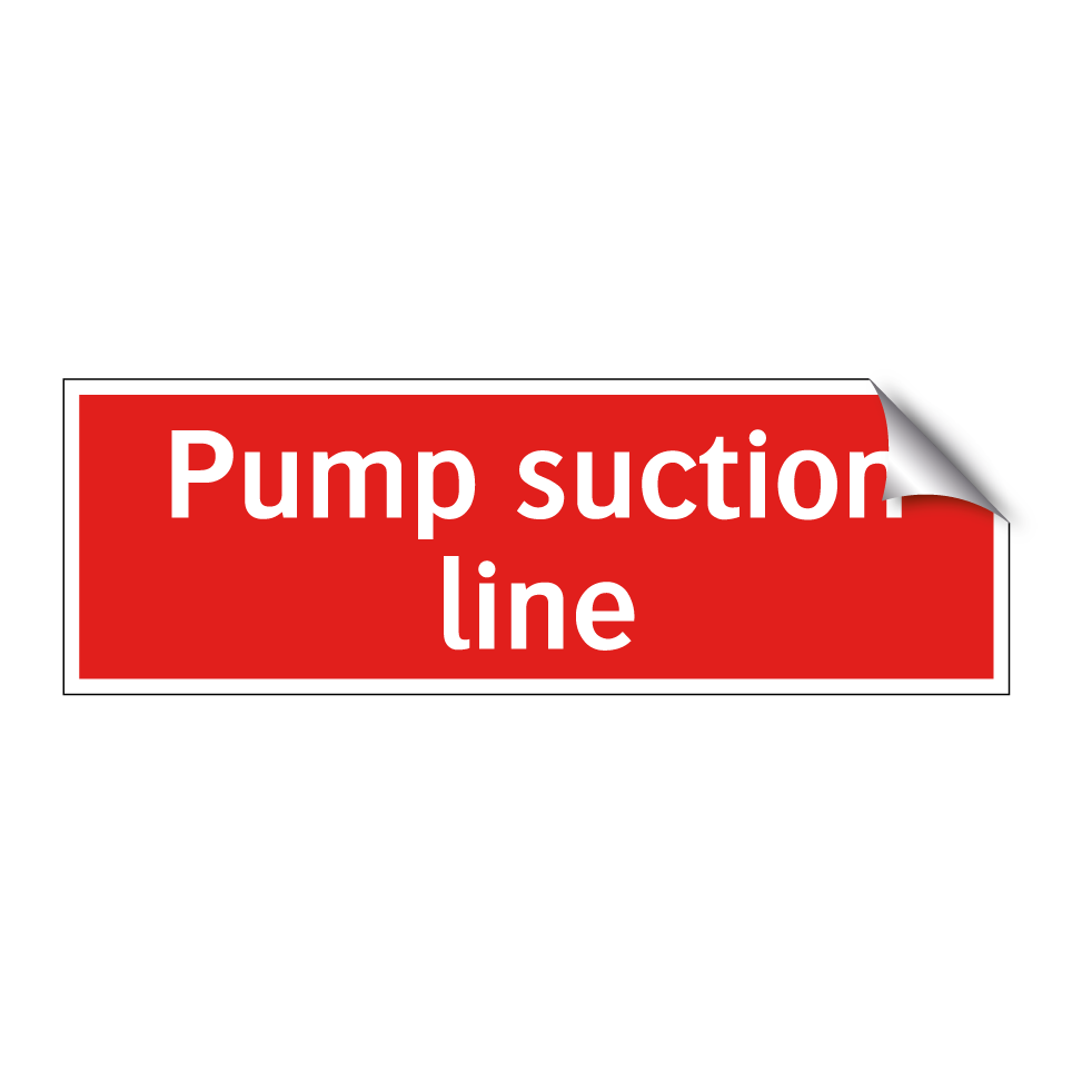 Pump suction line