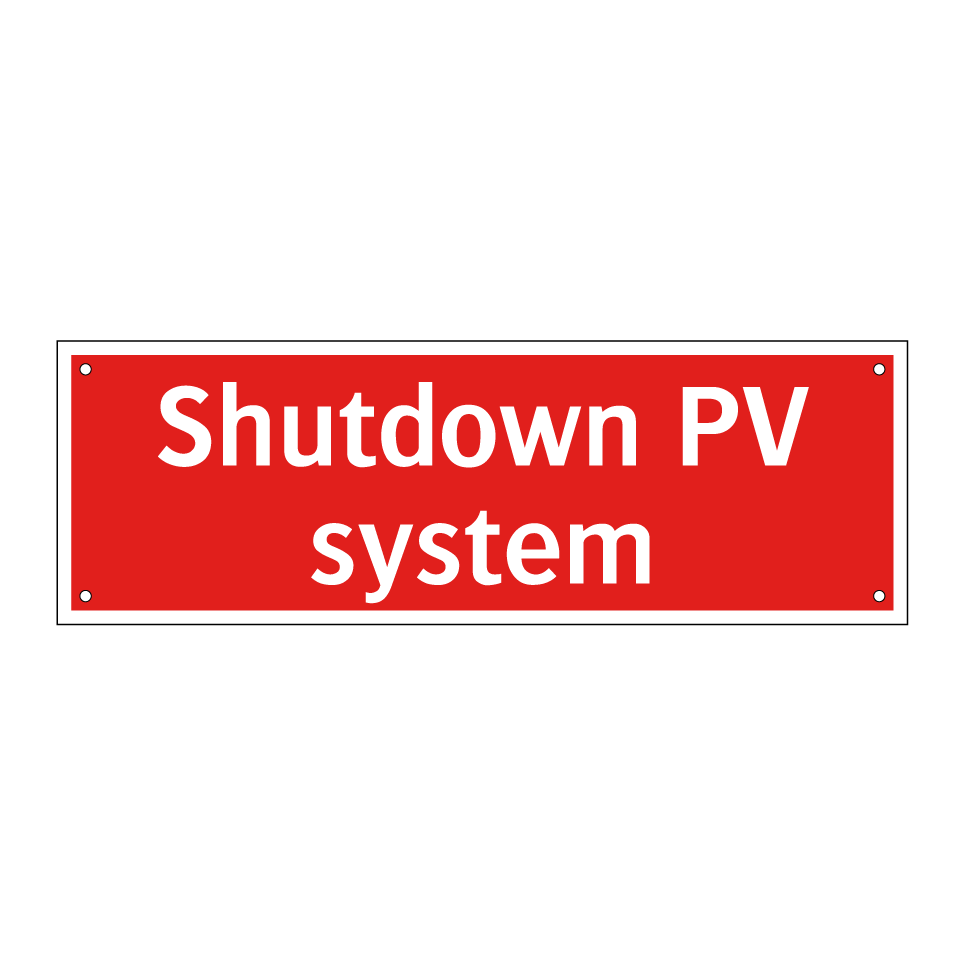 Shutdown PV system