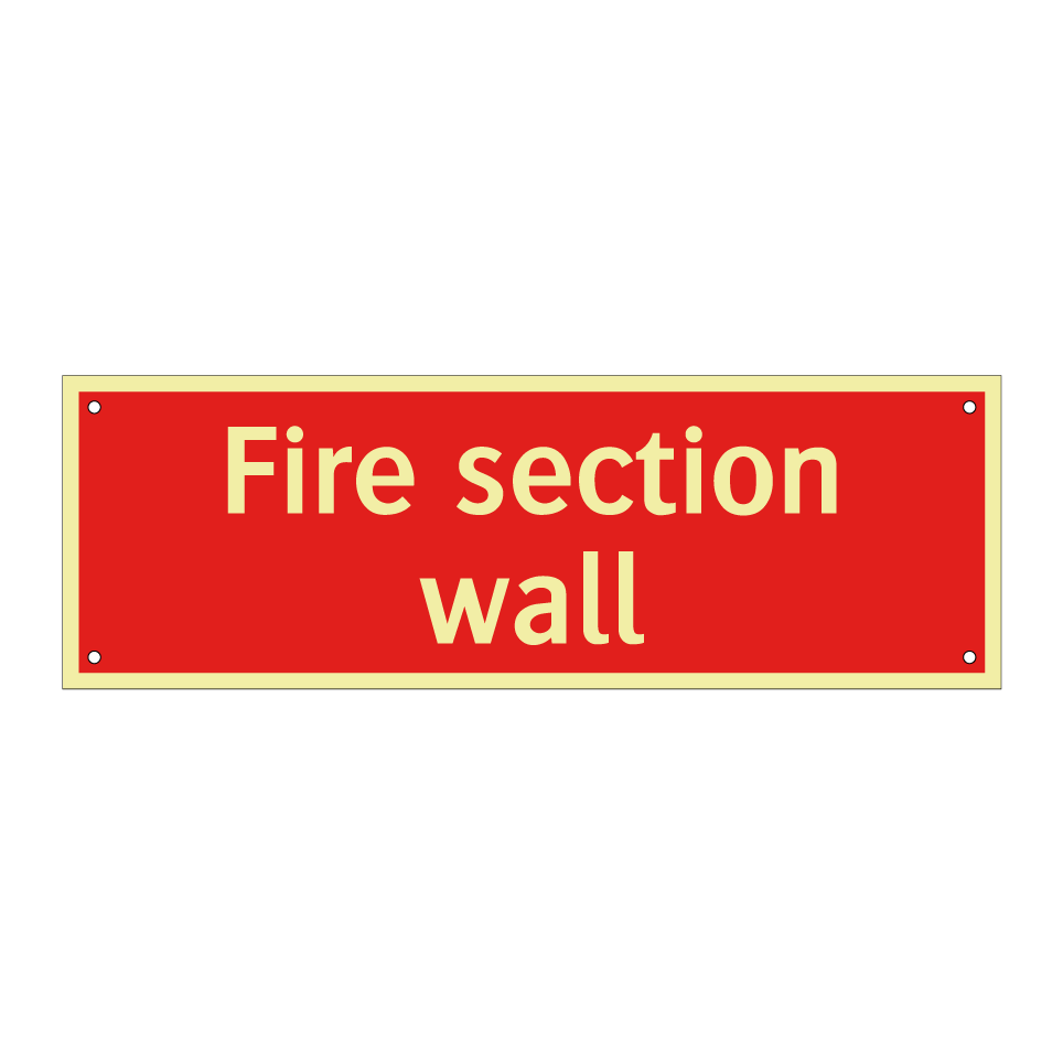 Fire section wall