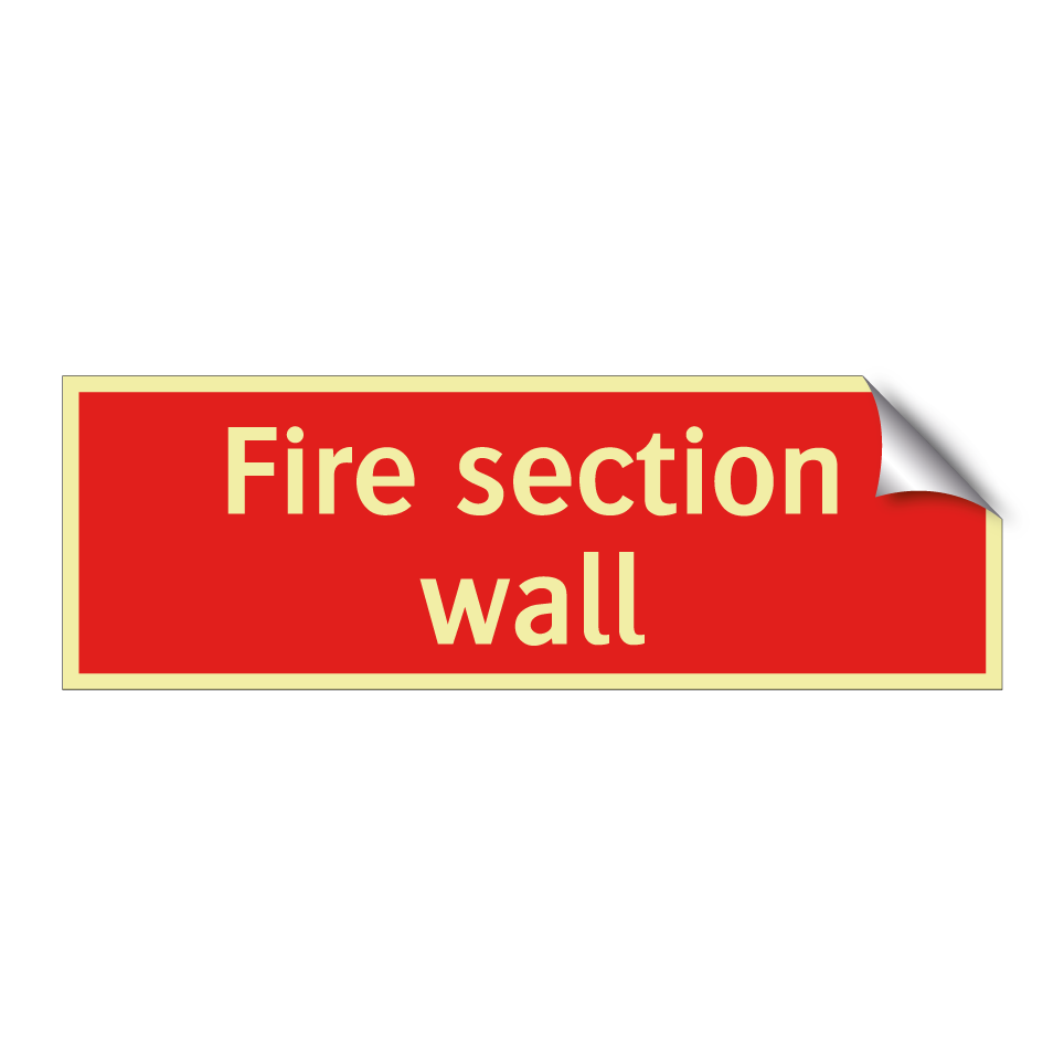 Fire section wall