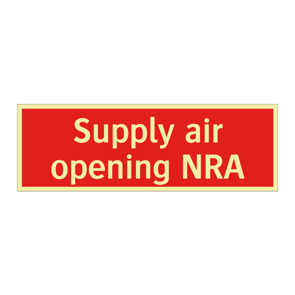 Supply air opening NRA