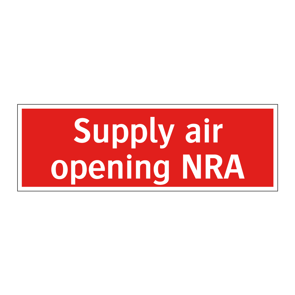 Supply air opening NRA