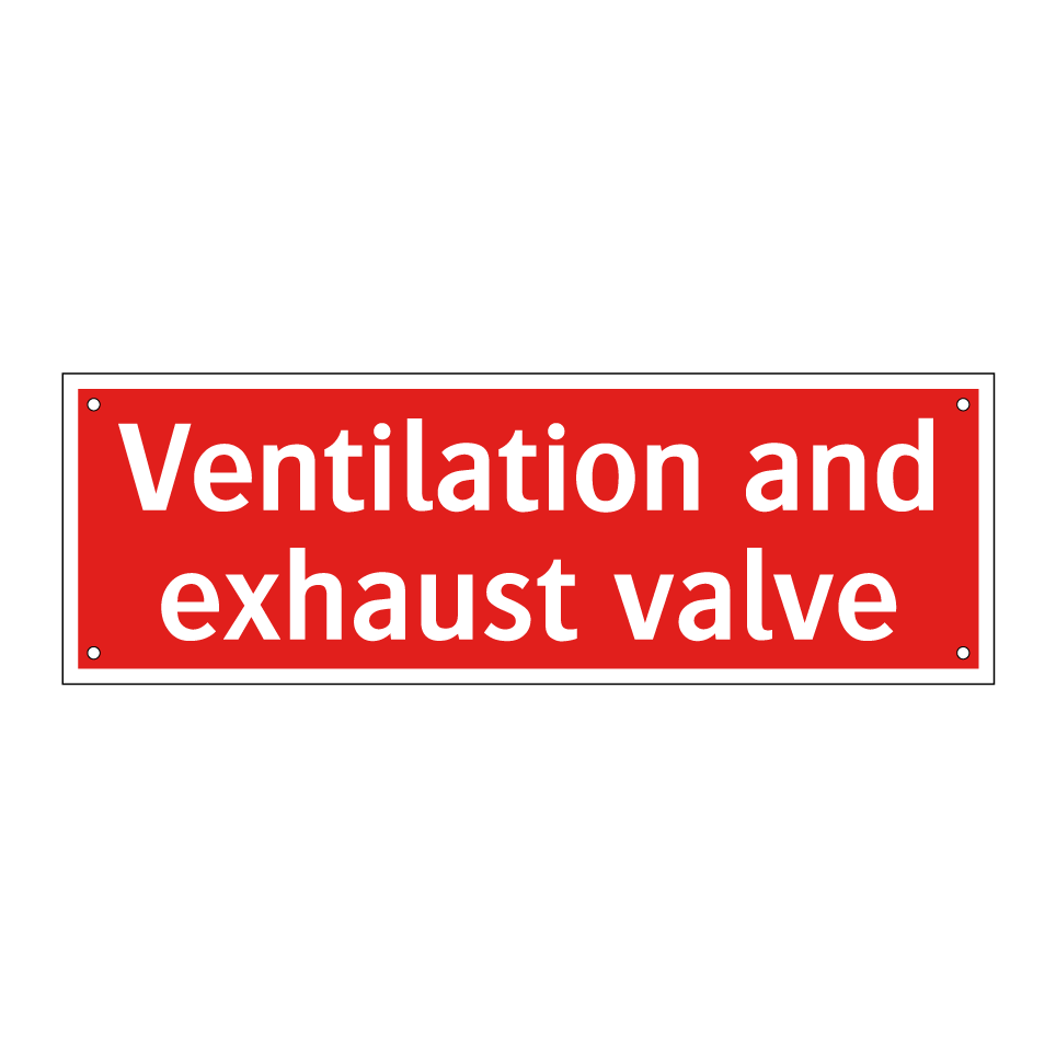 Ventilation and exhaust valve