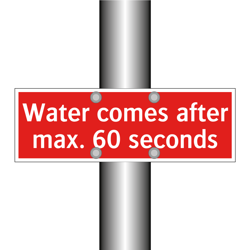 Water comes after max. 60 seconds