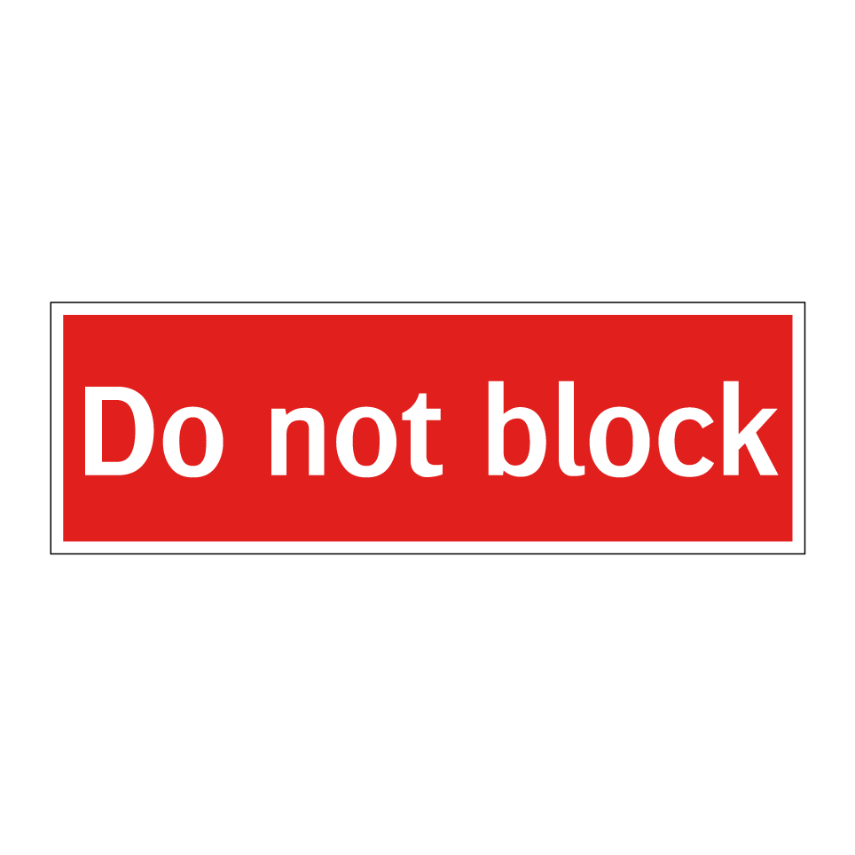 Do not block
