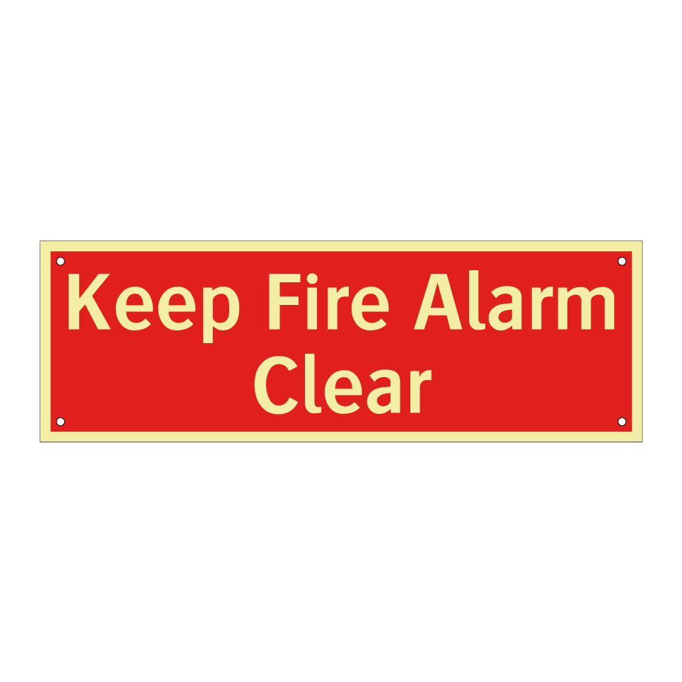 Keep Fire Alarm Clear
