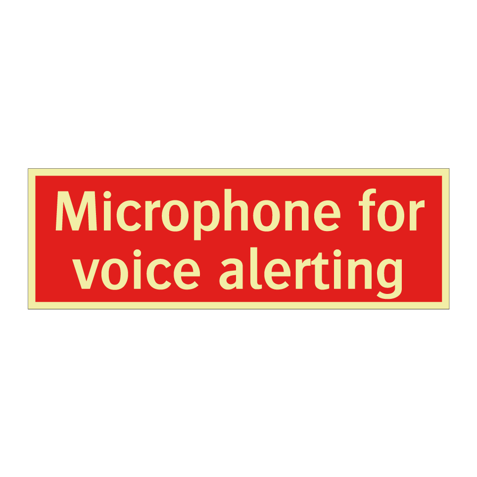 Microphone for voice alerting