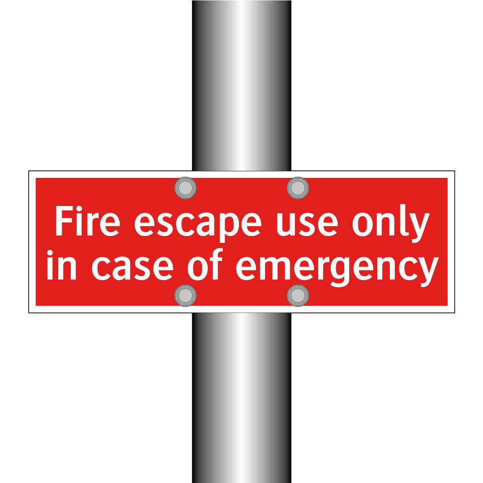 Fire escape use only in case of emergency