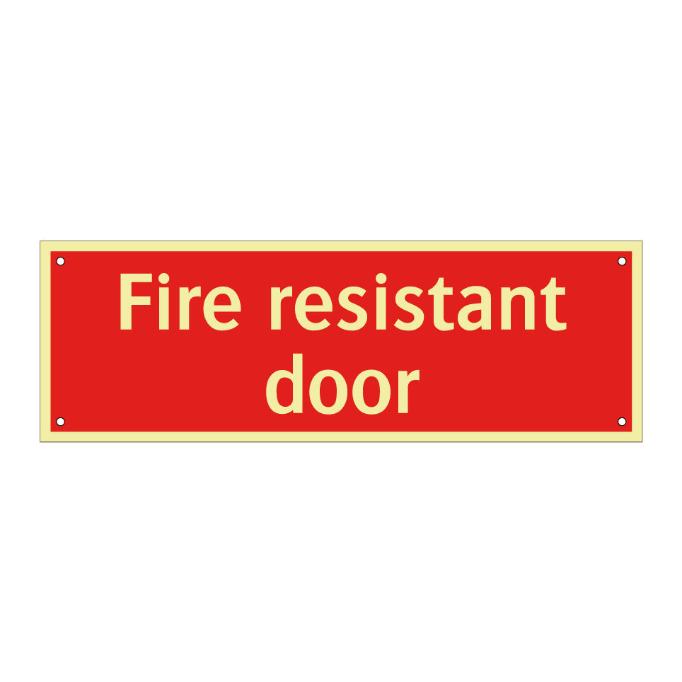 Fire resistant door