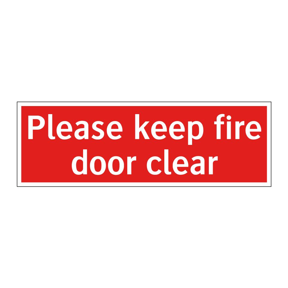Please keep fire door clear
