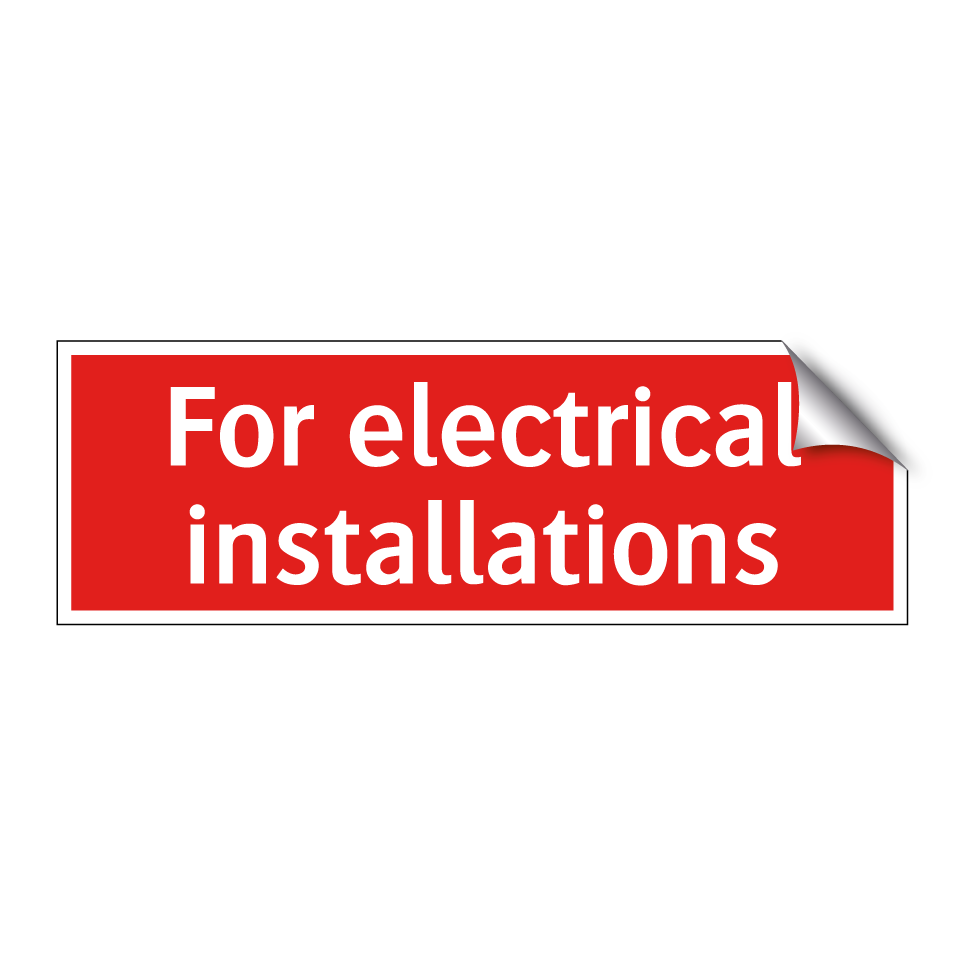 For electrical installations
