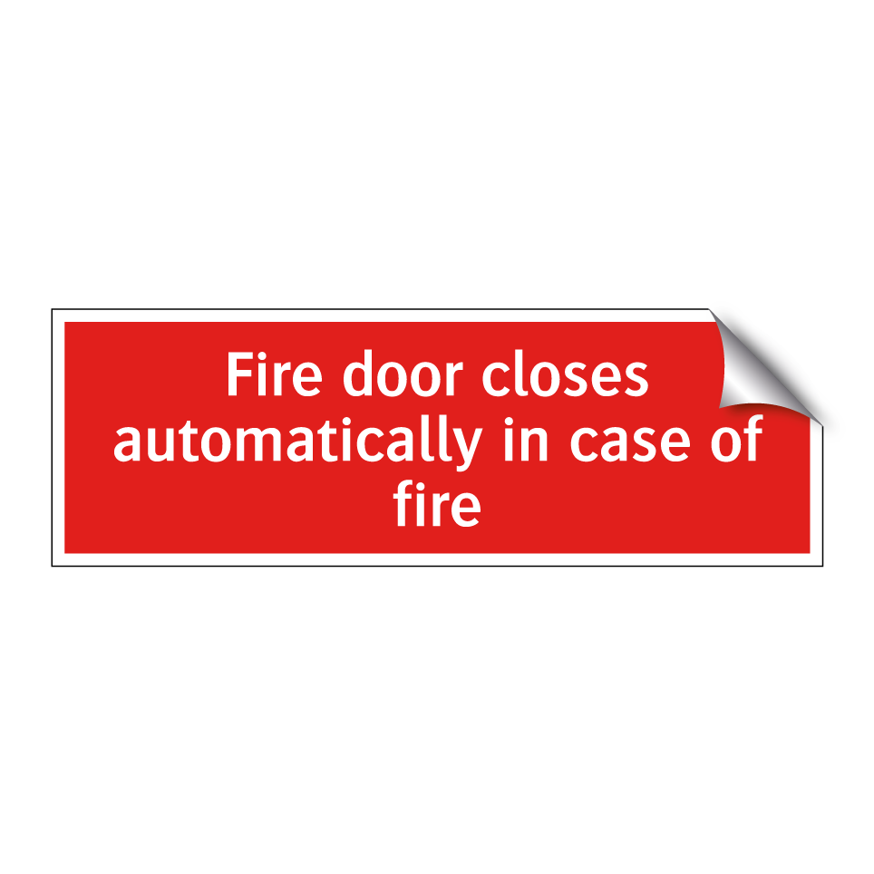Fire door closes automatically in case of fire