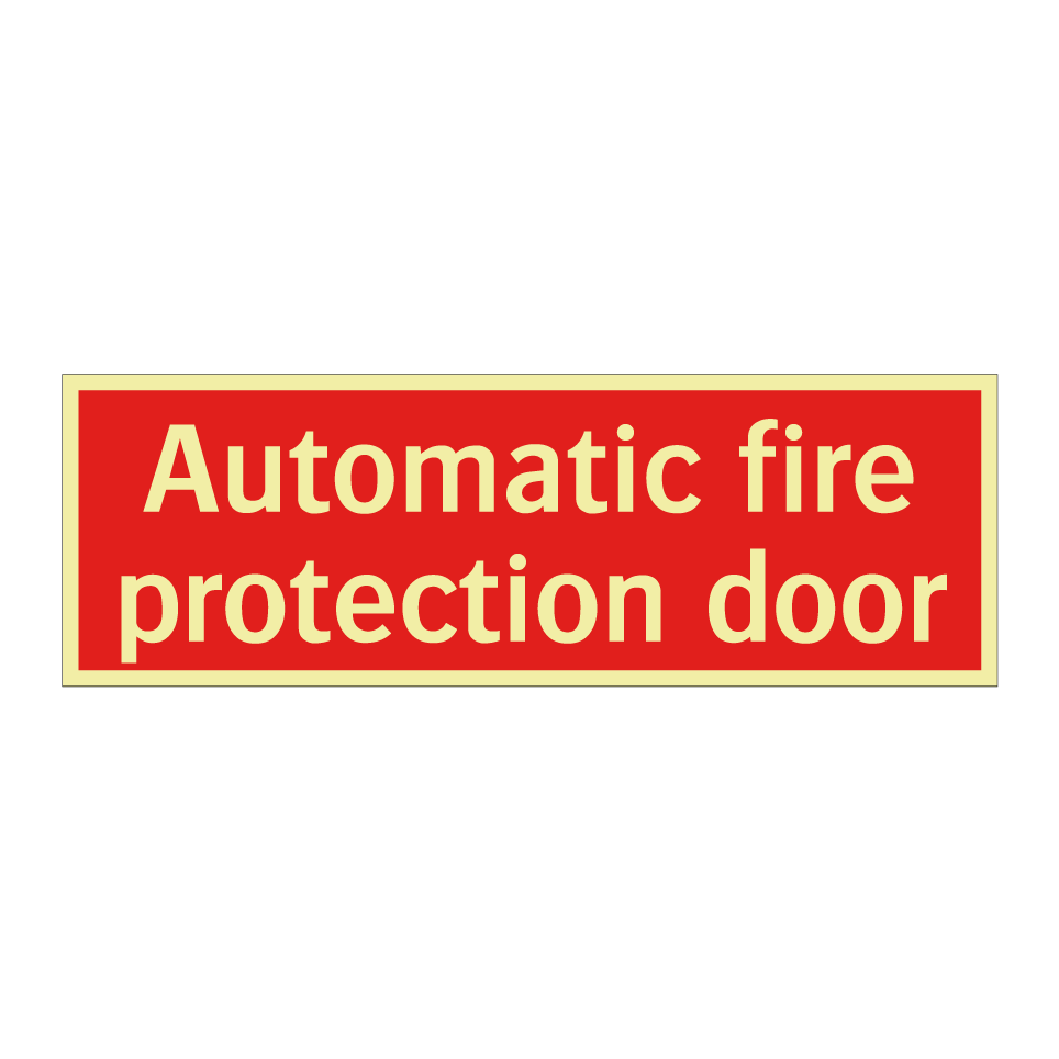 Automatic fire protection door