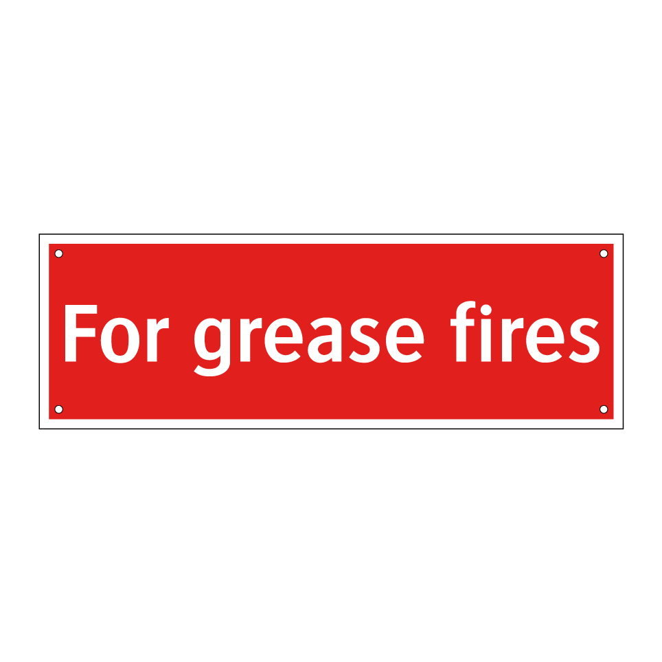 For grease fires