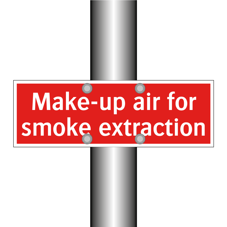 Make-up air for smoke extraction
