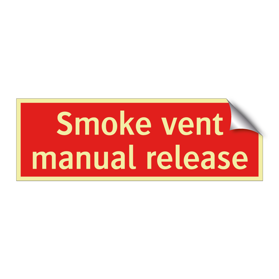 Smoke vent manual release
