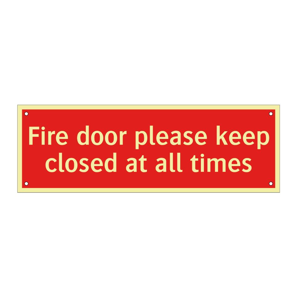 Fire door please keep closed at all times