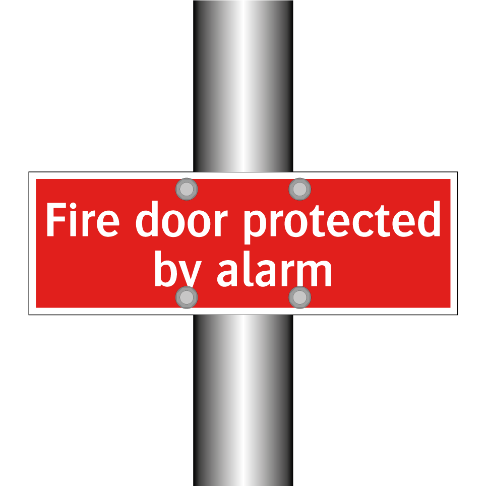 Fire door protected by alarm