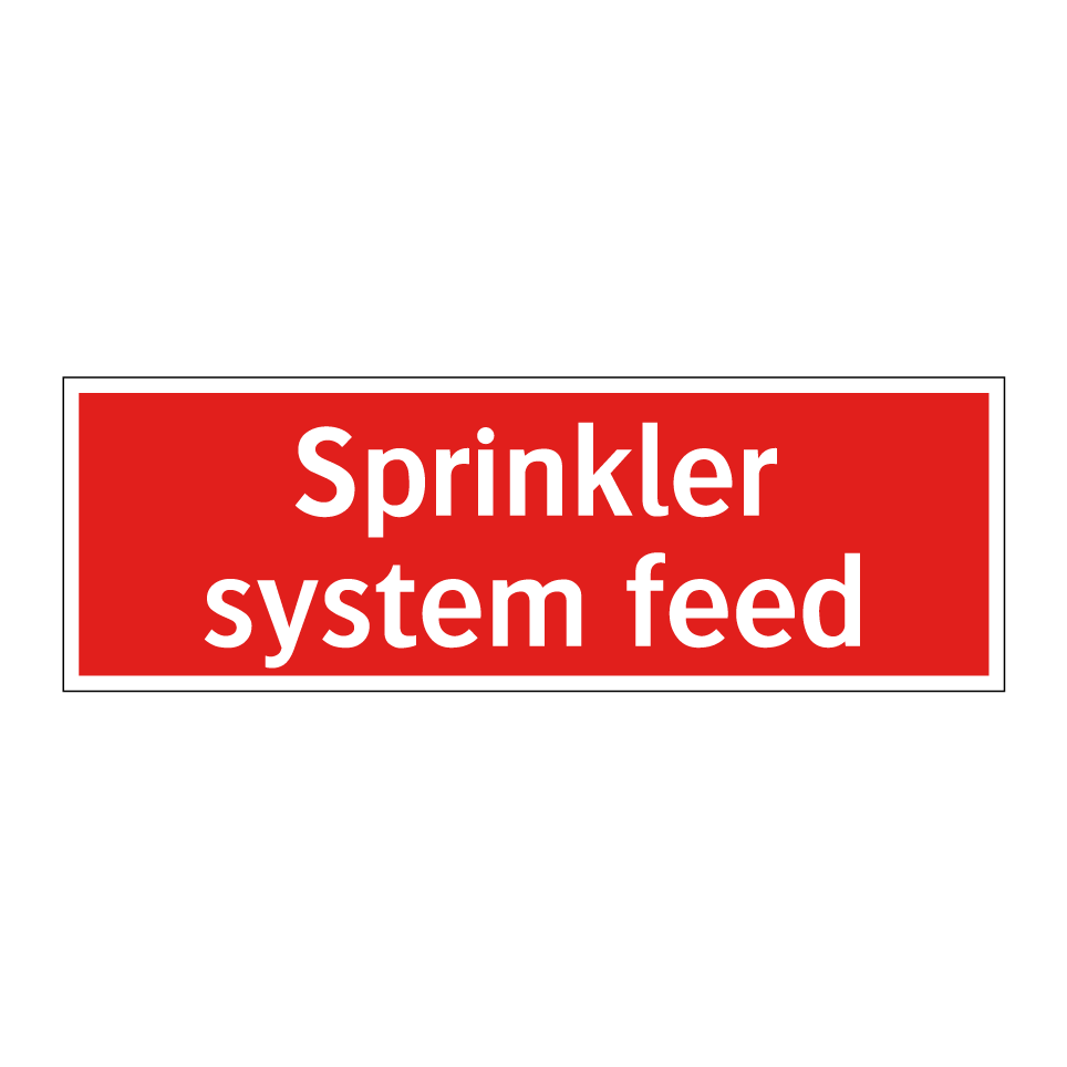 Sprinkler system feed