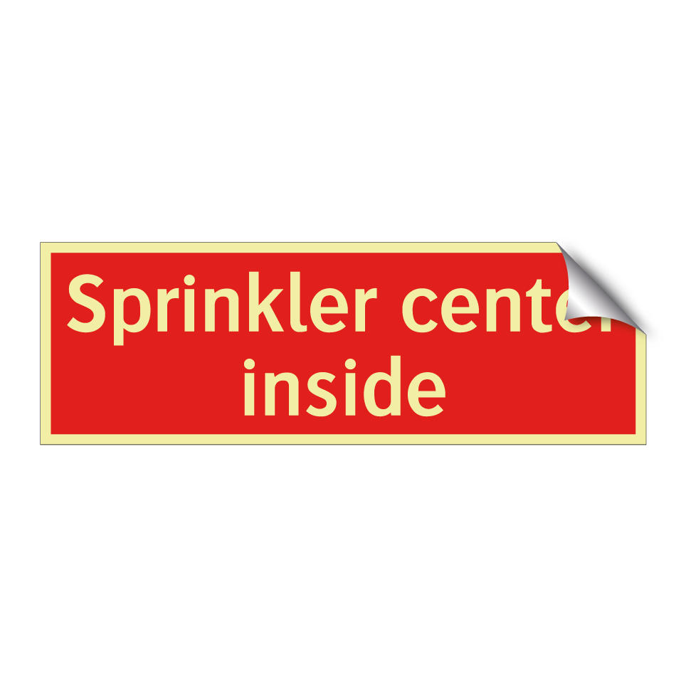 Sprinkler center inside