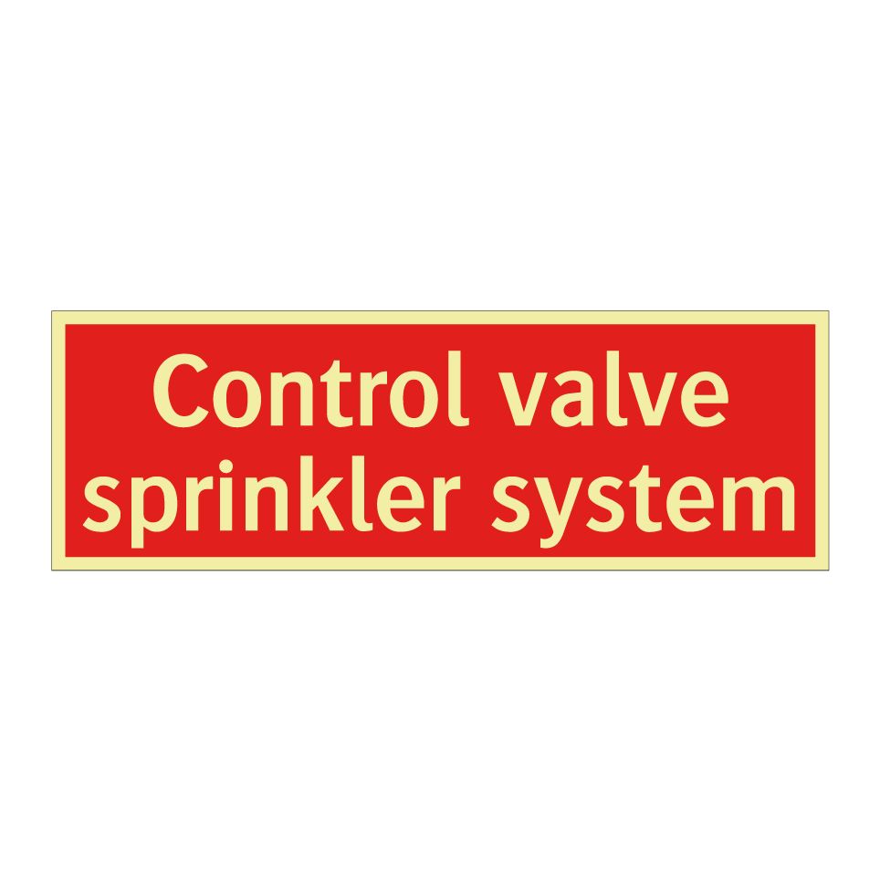 Control valve sprinkler system