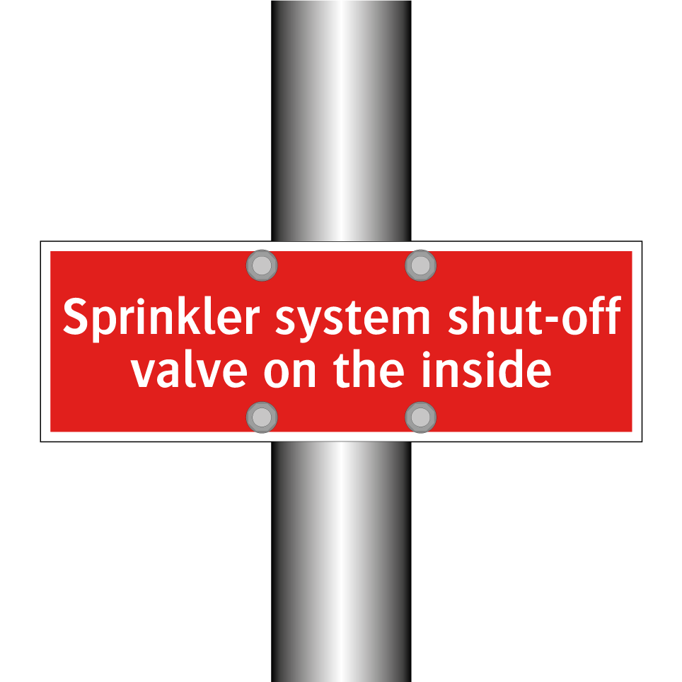 Sprinkler system shut-off valve on the inside